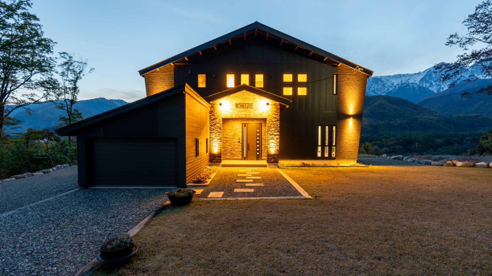 Kibeje Hakuba Front of House Night Time