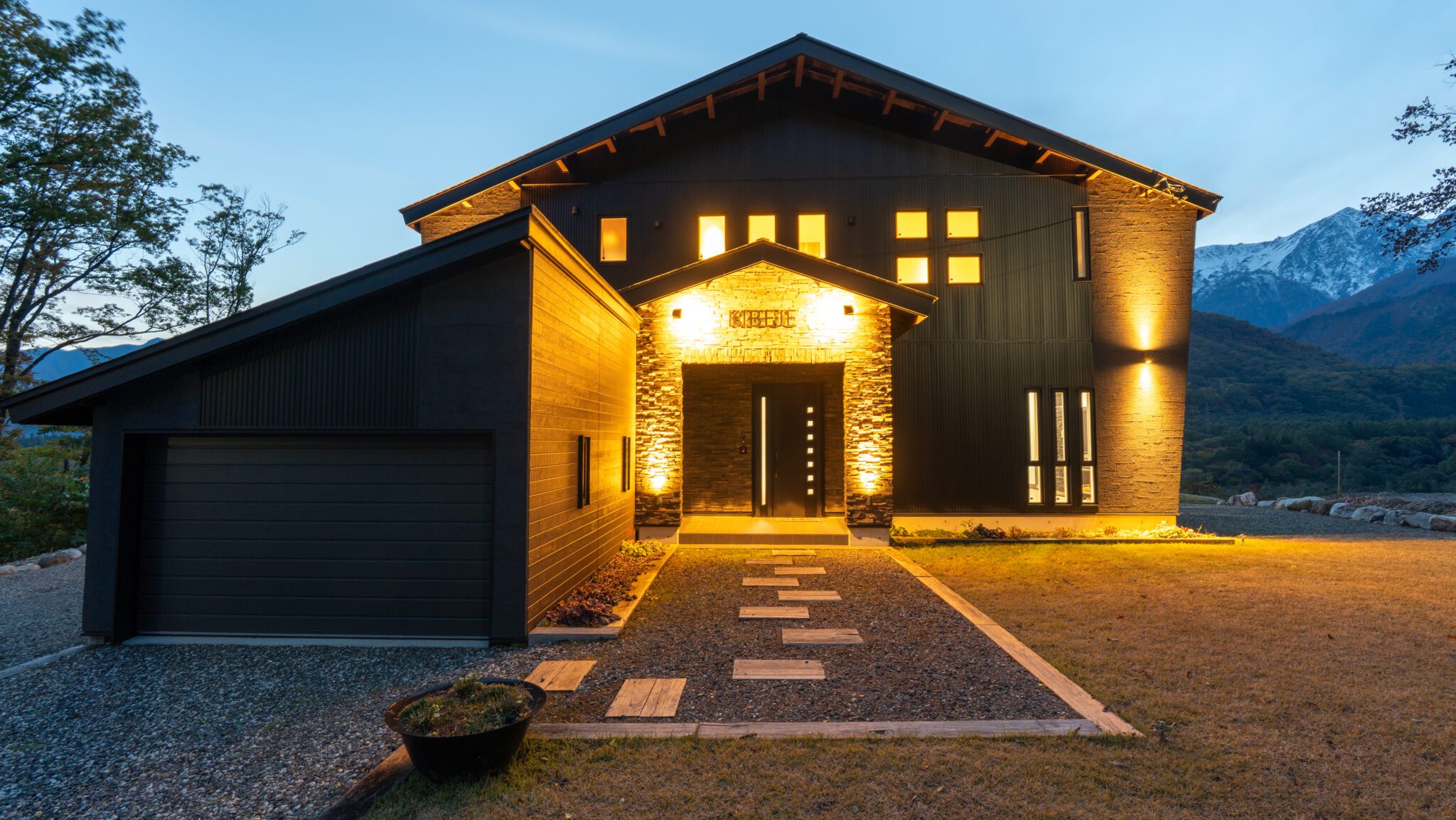 Kibeje Hakuba Front of House Night Time