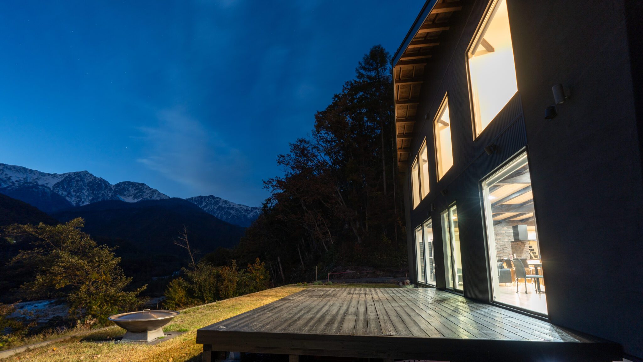 Kibeje Hakuba Back Deck Night Time