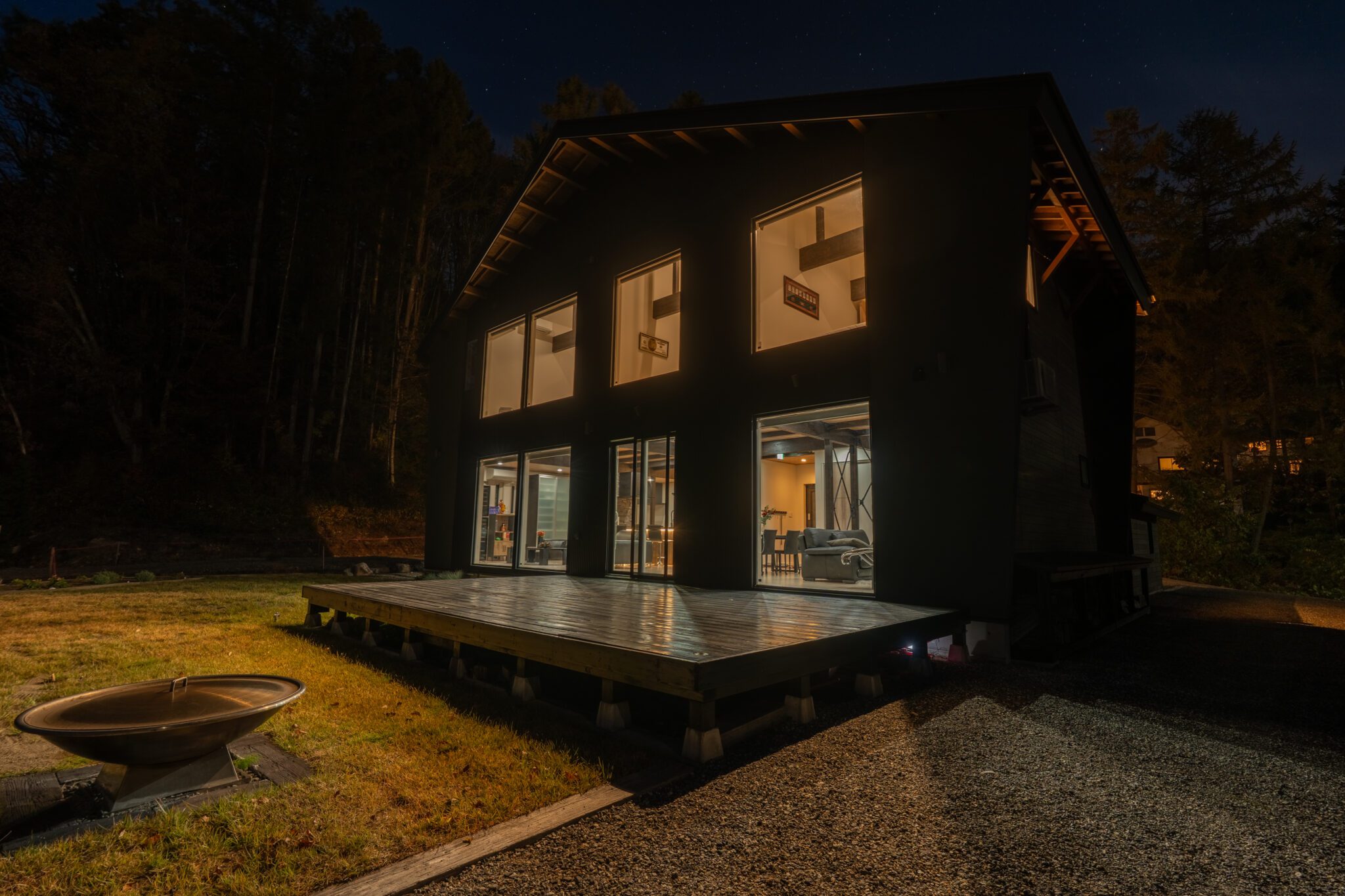 Kibeje Hakuba Back Deck Night Time